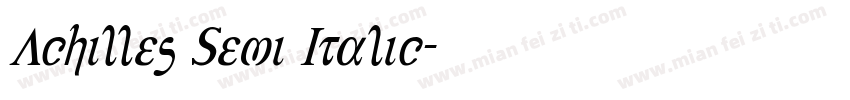 Achilles Semi Italic字体转换